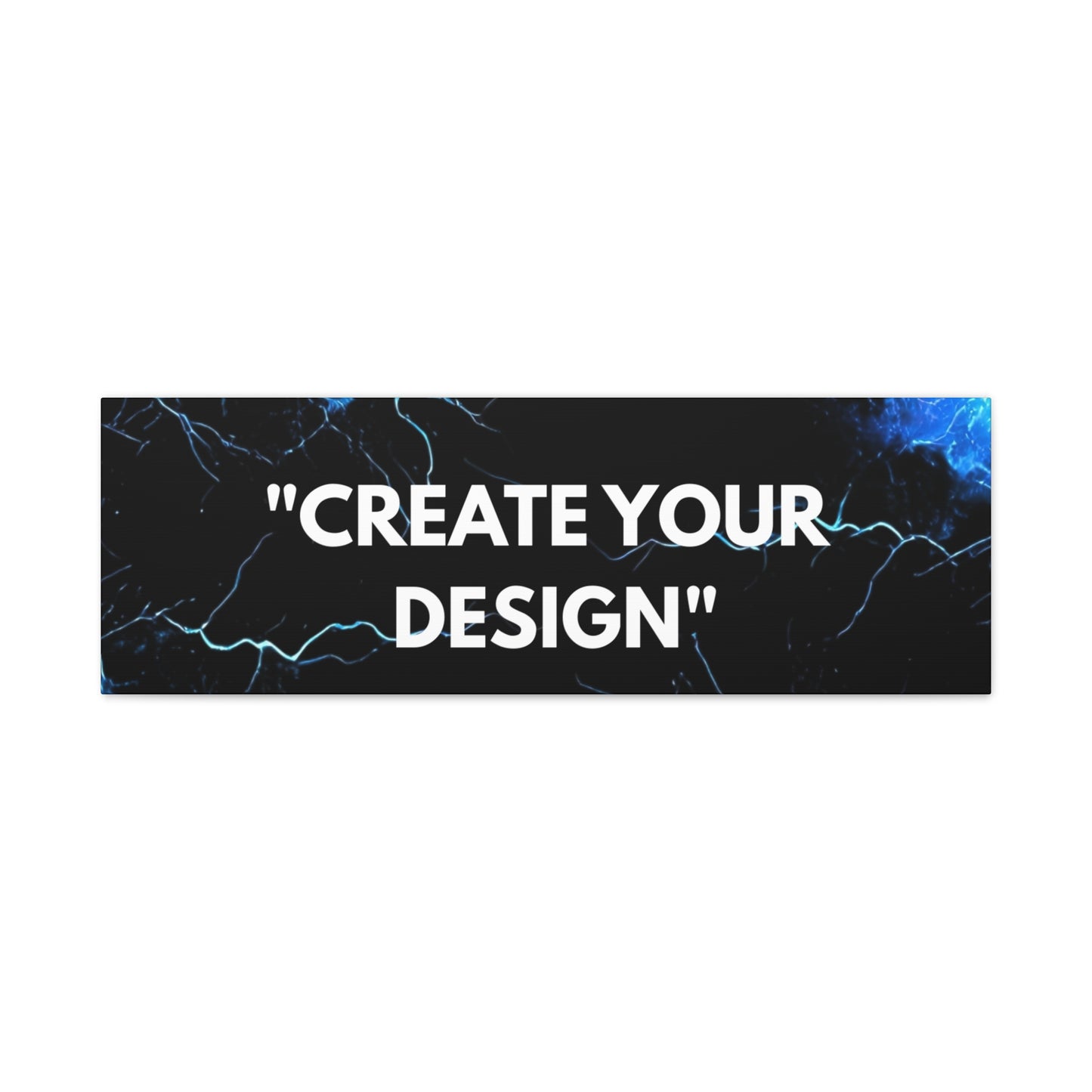 Electric Blue Lightning Matte Canvas Print — "Create Your Design" Stretched Wall Art