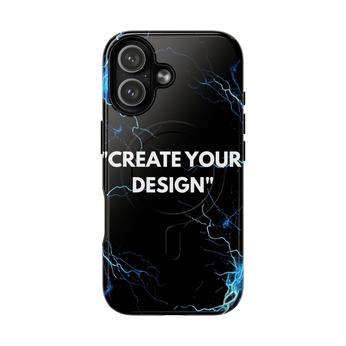Magnetic Phone Case — Customizable "Create Your Design" Electric Lightning