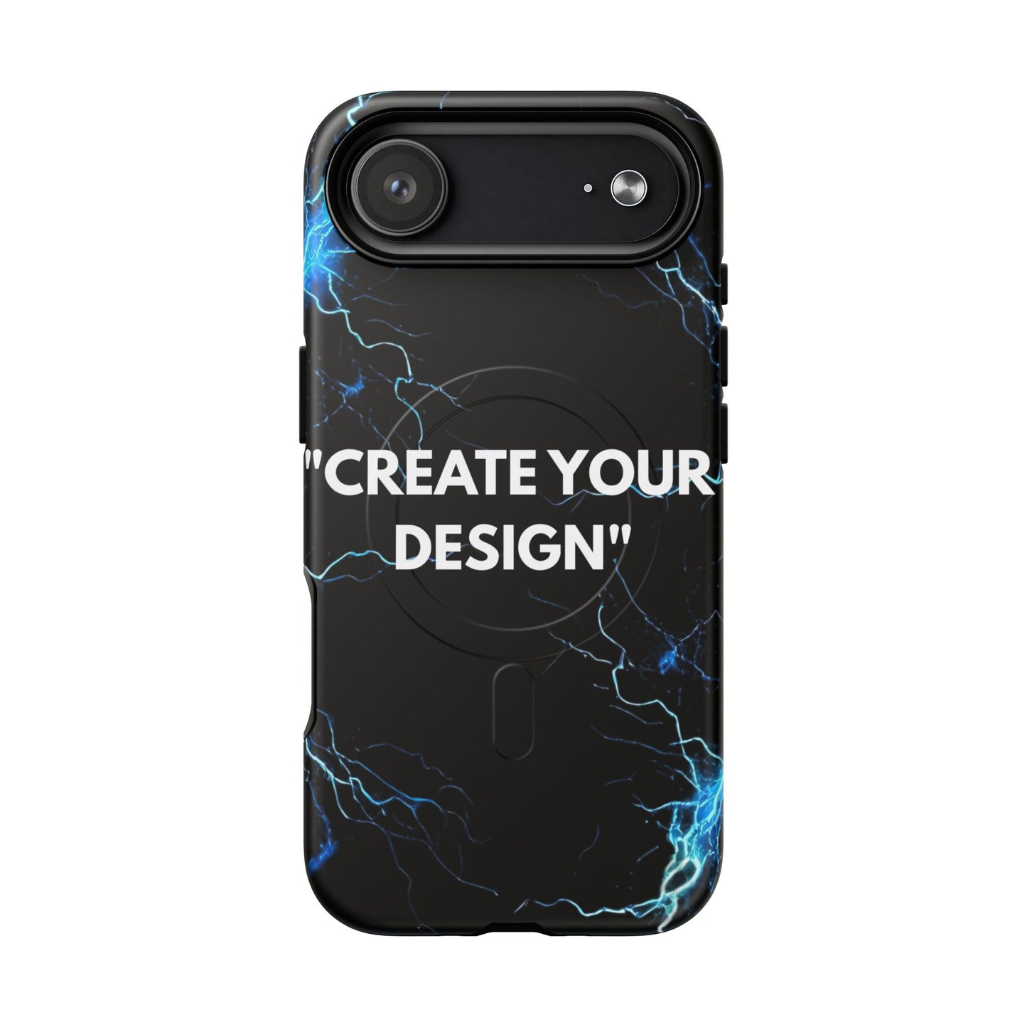 Magnetic Phone Case — Customizable "Create Your Design" Electric Lightning