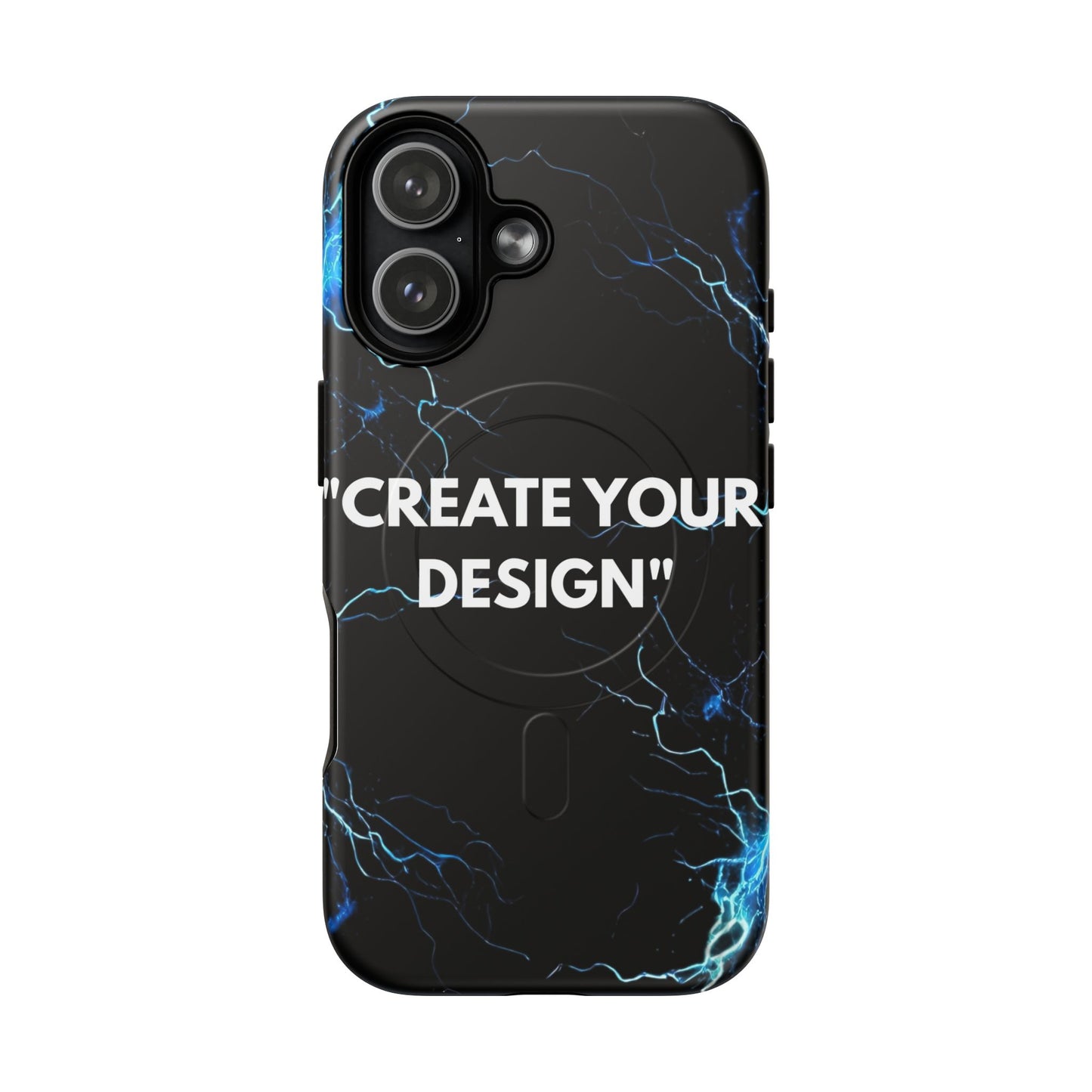 Magnetic Phone Case — Customizable "Create Your Design" Electric Lightning