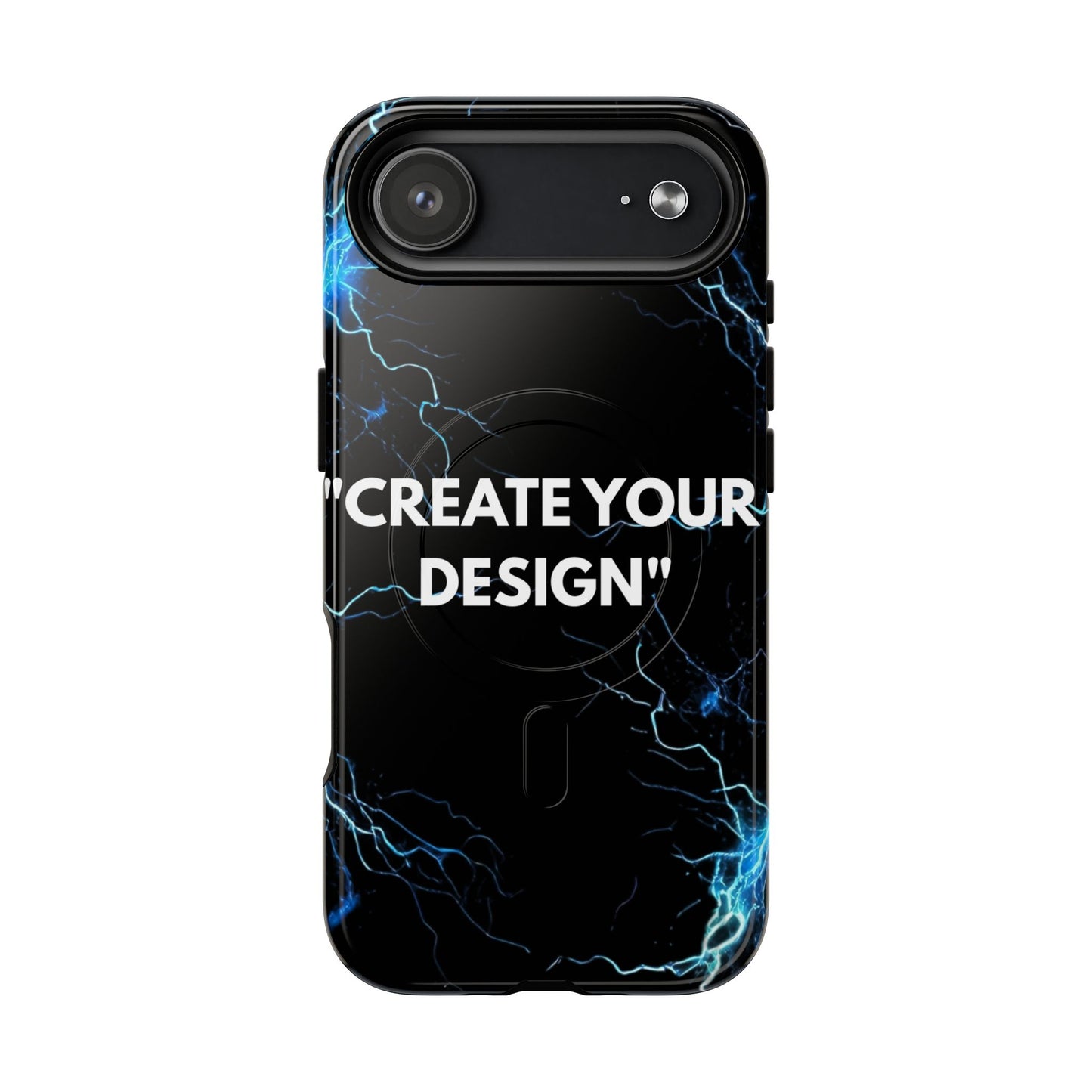 Magnetic Phone Case — Customizable "Create Your Design" Electric Lightning